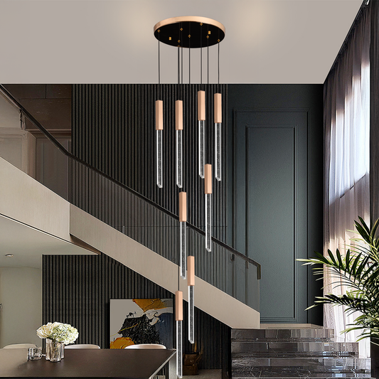 Candelabru Cristal LED BEAMLUX Supremo ,22W, Lumina Calda/Neutra/Rece, Diametru 35cm Auriu Candelabre Cristal Default Title Alessandro Design