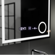 Rectangular LED Mirror, 60x60cm, Souverain MotionGlow Marcello, De-fogging System, Clock & Thermometer, Cosmetic Magnifier, Dimable Marcello Mirrors Default Title Alessandro Design