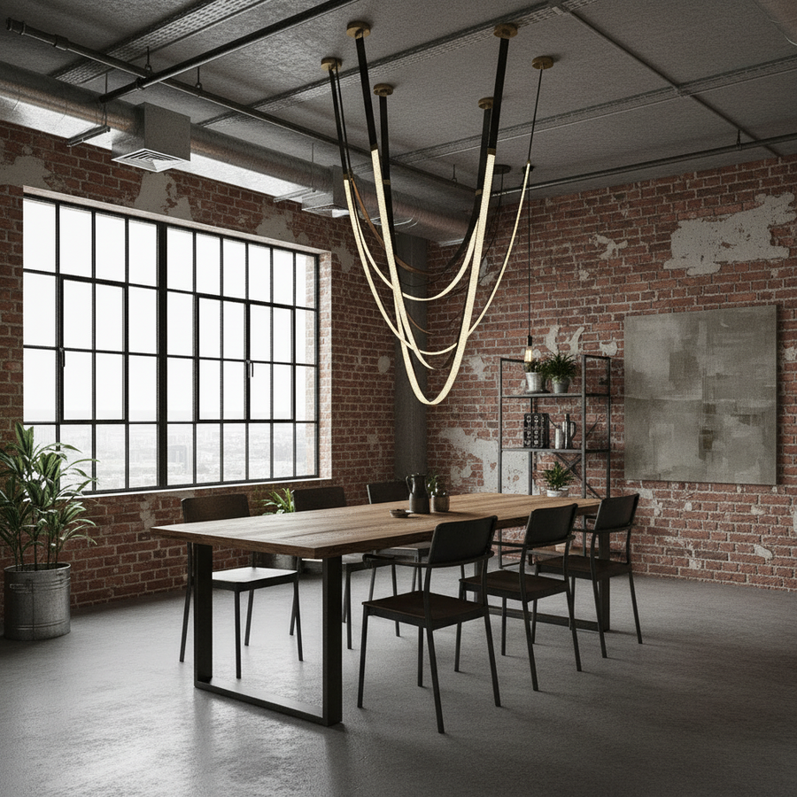 Candelabru Modern, LED, ARIA Largo, 31W, lumina Calda, Negru Candelabre Moderne Default Title Alessandro Design