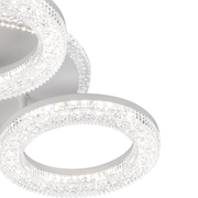FREJA LED Chandelier with Remote Control, 50W, 3000K/4000K/6000K, Dimmable, White, Crystals, 3 Circles LED Chandeliers with Remote Control Default Title Alessandro Design
