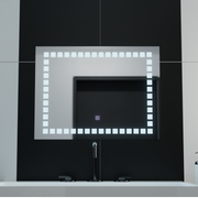 Rectangular LED mirror, 80x60cm, Grid Light Basic Touch Mirrors Korman C Default Title Alessandro Design