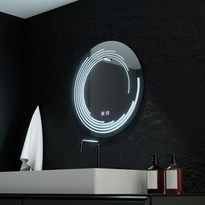 Oglinda LED Rotunda, 60cm, Lira Touch, Sistem Dezaburire, Dimabila Oglinzi Korman E Default Title Alessandro Design