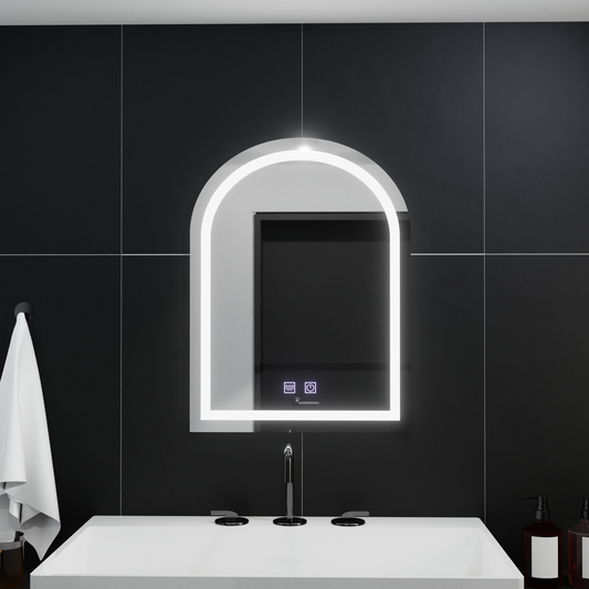 Arched LED mirror 60x80cm, Arco Touch, Demister System, Dimmable Mirrors Korman E Default Title Alessandro Design