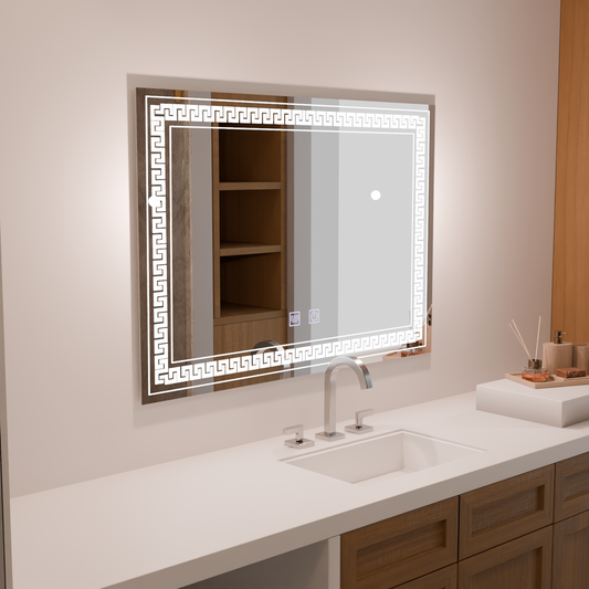 Rectangular LED mirror 80x60 Touch Volta De-fogging system Mirrors Korman E Default Title Alessandro Design