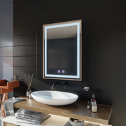 Kariri LED Touch Mirror, 60x80 cm, Demister function, Gold Rose Brushed Frame Mirrors Korman E Default Title Alessandro Design