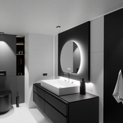 Half-moon LED mirror, 60x54, Soluna Touch, Demister System, Dimmable Mirrors Korman E Default Title Alessandro Design