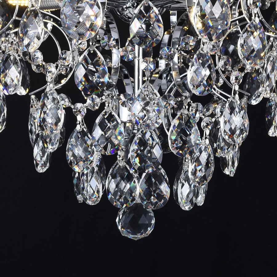 Candelabru Cristal CRYSTARA Nobile, 5x E14, Diametru 40cm, Crom Lucios Candelabre Cristal Default Title Alessandro Design