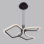 Lustra LED suspendata cu Telecomanda RIMINI 58W, 3 Patrate, lumina Rece/Calda/Neutra, Dimabila, Negru Lustre LED cu Telecomanda Default Title Alessandro Design