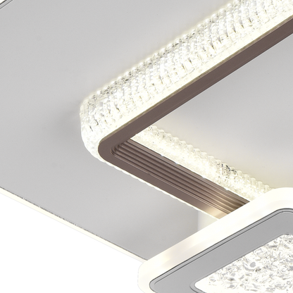LED Chandelier NYXORA 51W, 3 Squares, Cold/Warm/Neutral light, White LED Chandeliers Default Title Alessandro Design