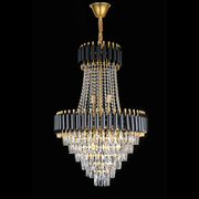 Crystal Chandelier CC900/800X1200, 23xE14, Diameter 80cm, Height 120cm, Shiny Gold and Black, Adjustable Height, Elegant Design Crystal Chandeliers Default Title Alessandro Design