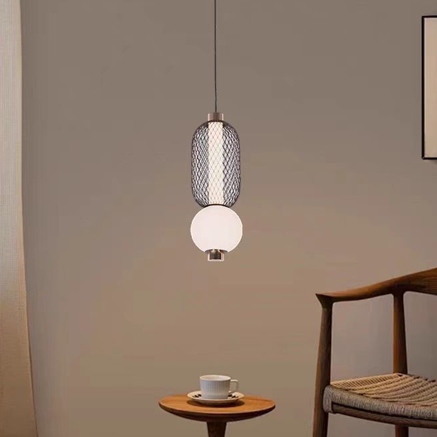 Lustra LED Suspendata LM550/2BK, 11W, Lumina 3000/4000/6000K, Negru, Inaltime Reglabila Lustre Moderne Default Title Alessandro Design
