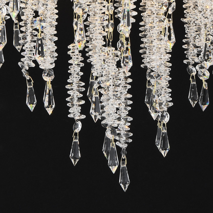 Candelabru Cristal STROZZI Eleganza 5xE14, Diametru 50cm, Auriu Candelabre Cristal Default Title Alessandro Design
