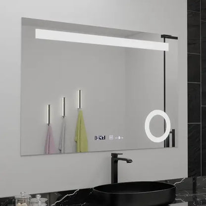 Rectangular LED mirror, 80x60cm, ABSOLU MotionGlow Marcello, Demisting System, Clock & Thermometer, Cosmetic Magnifier, Dimable Mirrors Marcello Default Title Alessandro Design