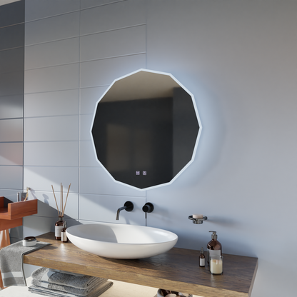 LED Round Mirror, 80cm, VIVO Touch, Demister System, Dimmable Mirrors Korman E Default Title Alessandro Design