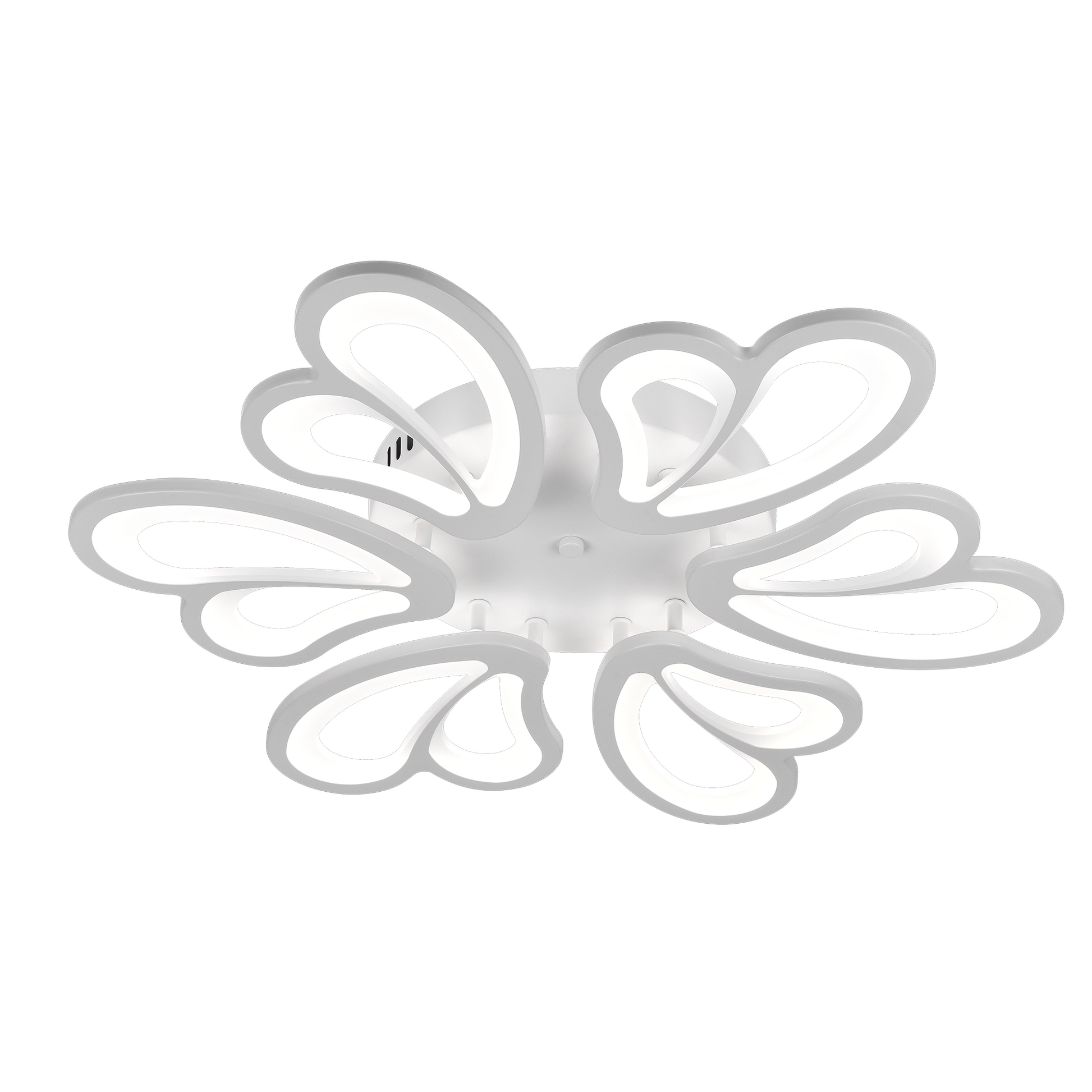LED chandelier with remote control BLOSSOM 78W, 6 Petals, Diameter 60cm, Cold/Warm/Neutral light, Dimmable, White LED chandelier with remote control Default Title Alessandro Design