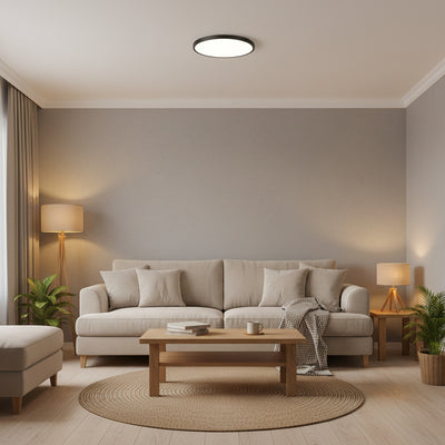 SOLIS LED ceiling light 47cm 70W Cold Light Black