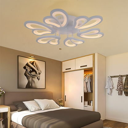 LED chandelier with remote control BLOSSOM 78W, 6 Petals, Diameter 60cm, Cold/Warm/Neutral light, Dimmable, White LED chandelier with remote control Default Title Alessandro Design