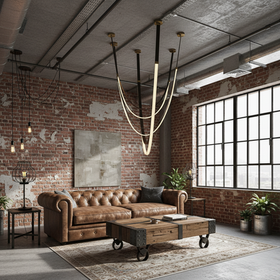 Modern Chandelier, LED, ARIA Largo, 31W, Warm light, Black