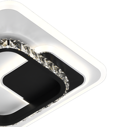 Crystal LED chandelier ARIELLA 39W, Square, Cold/Warm/Neutral light, Black LED Chandeliers Default Title Alessandro Design