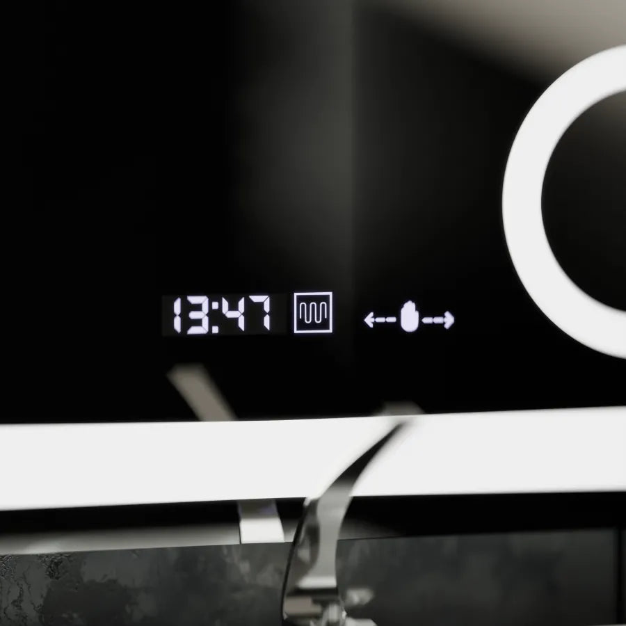 Rectangular LED Mirror, 80x80cm, Souverain MotionGlow Marcello, De-fogging System, Clock & Thermometer, Cosmetic Magnifier, Dimable Marcello Mirrors Default Title Alessandro Design