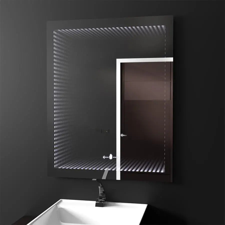 Rectangular LED mirror, 60x80cm, Morrin Sensor MotionGlow Marcello, 3D Effect Mirrors Marcello Default Title Alessandro Design