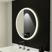 LED Round Mirror, 70cm, Elysee MotionGlow Marcello, De-fogging System, Clock & Thermometer, Dimabila Mirrors Marcello Default Title Alessandro Design