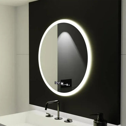 LED Round Mirror 50cm Giulia Sensor MotionGlow Marcello De-fogging System Clock & Thermometer Dimabila Mirrors Marcello Default Title Alessandro Design
