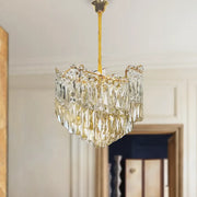 Crystal Candelabra TOPKAPI Petito 3xE27, Diameter 30cm, Shiny Gold, Adjustable Height Cristal Candelabra Default Title Alessandro Design