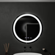 Round LED Mirror, 60cm, Celeste MotionGlow Marcello, Demister System, Clock & Thermometer, Dimmable, Warm Neutral Cold Light 3000K/4000K/6000K Marcello Mirrors Default Title Alessandro Design