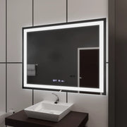 Rectangular LED mirror 120x80cm Vérité MotionGlow Marcello, Demisting System, Clock & Thermometer, Dimmable Mirrors Marcello Default Title Alessandro Design