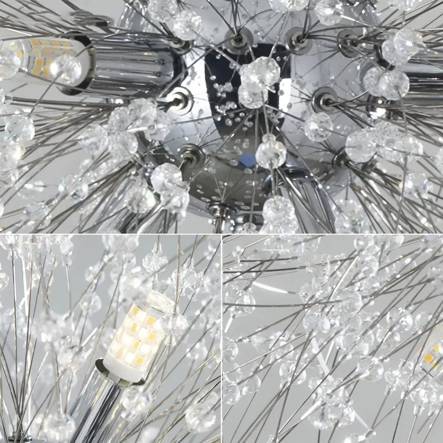 Schönbrunn Crystal Chandelier, 12x G9, Diameter 60cm, Shiny Chrome, Adjustable Height Modern Chandeliers Default Title Alessandro Design