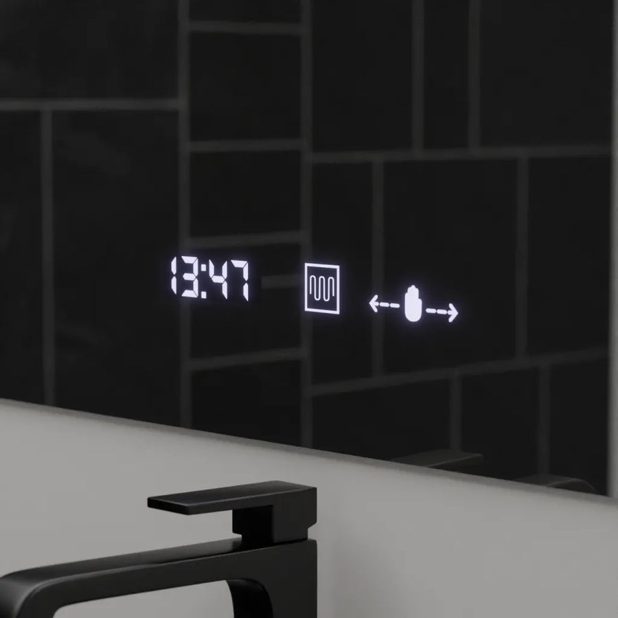 Rectangular LED mirror, 120x80cm, ABSOLU MotionGlow Marcello, Demisting System, Clock & Thermometer, Cosmetic Magnifier, Dimable Mirrors Marcello Default Title Alessandro Design