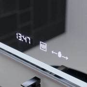 Rectangular LED Mirror, 60x80cm, Verite Imperial Silver Motion Glow Marcello, Demister System, Clock & Thermometer, Dimable Mirrors Marcello Default Title Alessandro Design