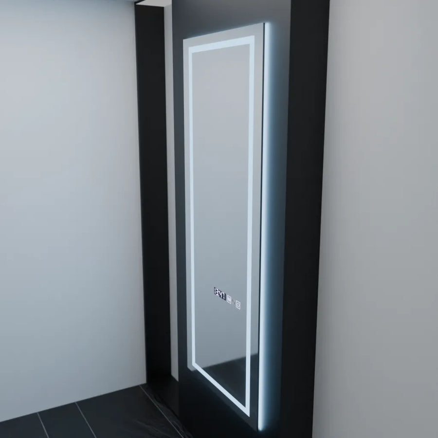 Rectangular LED Mirror, 60x150cm, Alessia Marcello Radar Sensor, De-fogging System, Clock & Thermometer, Dimabila, Dressing Couture Dressing Mirrors Default Title Alessandro Design