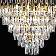 Crystal Chandelier CC900/800X1200, 23xE14, Diameter 80cm, Height 120cm, Shiny Gold and Black, Adjustable Height, Elegant Design Crystal Chandeliers Default Title Alessandro Design