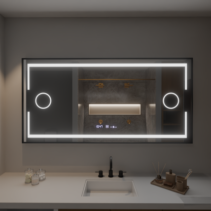 Oglinda LED Rectangulara, 160x80cm, Senzor MotionGlow Marcello, Sistem Dezaburire, Ceas & Termometru, Lupa Cosmetica, Dimabila Oglinzi Marcello Default Title Alessandro Design