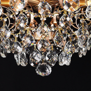 Candelabru Cristal CRYSTARA Nobile, 5x E14, Diametru 40cm, Auriu Lucios Candelabre Cristal Default Title Alessandro Design