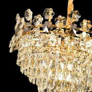Candelabru Cristal FLORENCE Eleganza 9x E14, Diametru 50cm, Auriu Lucios, Inaltime Reglabila Candelabre Cristal Default Title Alessandro Design