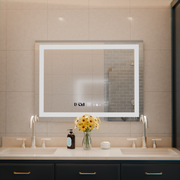 Rectangular LED Mirror, 80x60cm, Verite MotionGlow Marcello, De-fogging System, Clock & Thermometer, Dimable Mirrors Marcello Default Title Alessandro Design