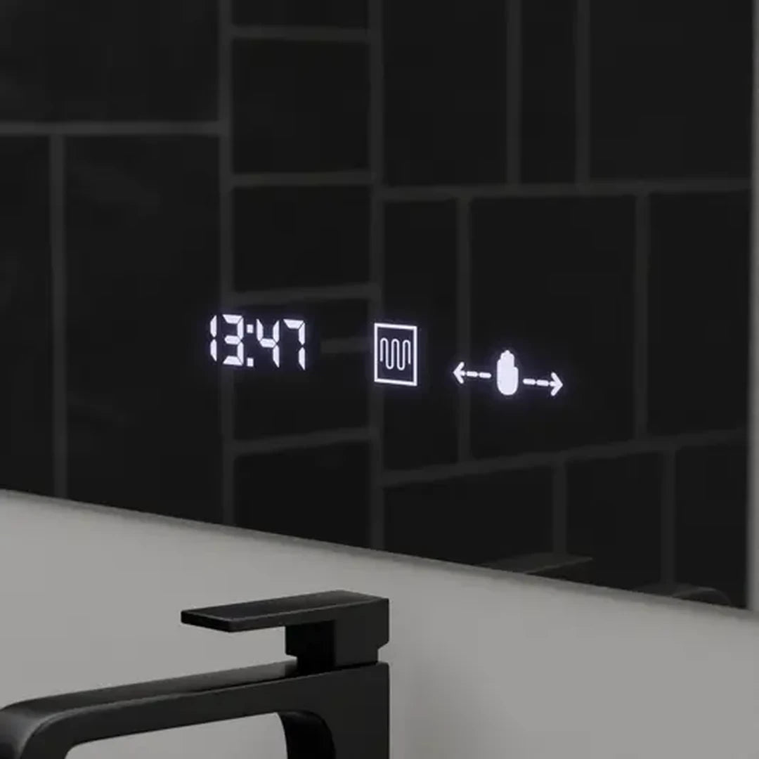 Rectangular LED mirror, 80x60cm, ABSOLU MotionGlow Marcello, Demisting System, Clock & Thermometer, Cosmetic Magnifier, Dimable Mirrors Marcello Default Title Alessandro Design