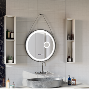 LED Round Mirror, 11W, 60cm, Micah Marcello MotionGlow Sensor, Demister System, Clock & Thermometer, Cosmetic Magnifier, Dimable Marcello Mirrors Default Title Alessandro Design