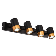 LED Projector with 4xGU10 Spotlights, Gold, Metal and Acrylic Modern Bulb Chandeliers Default Title Alessandro Design