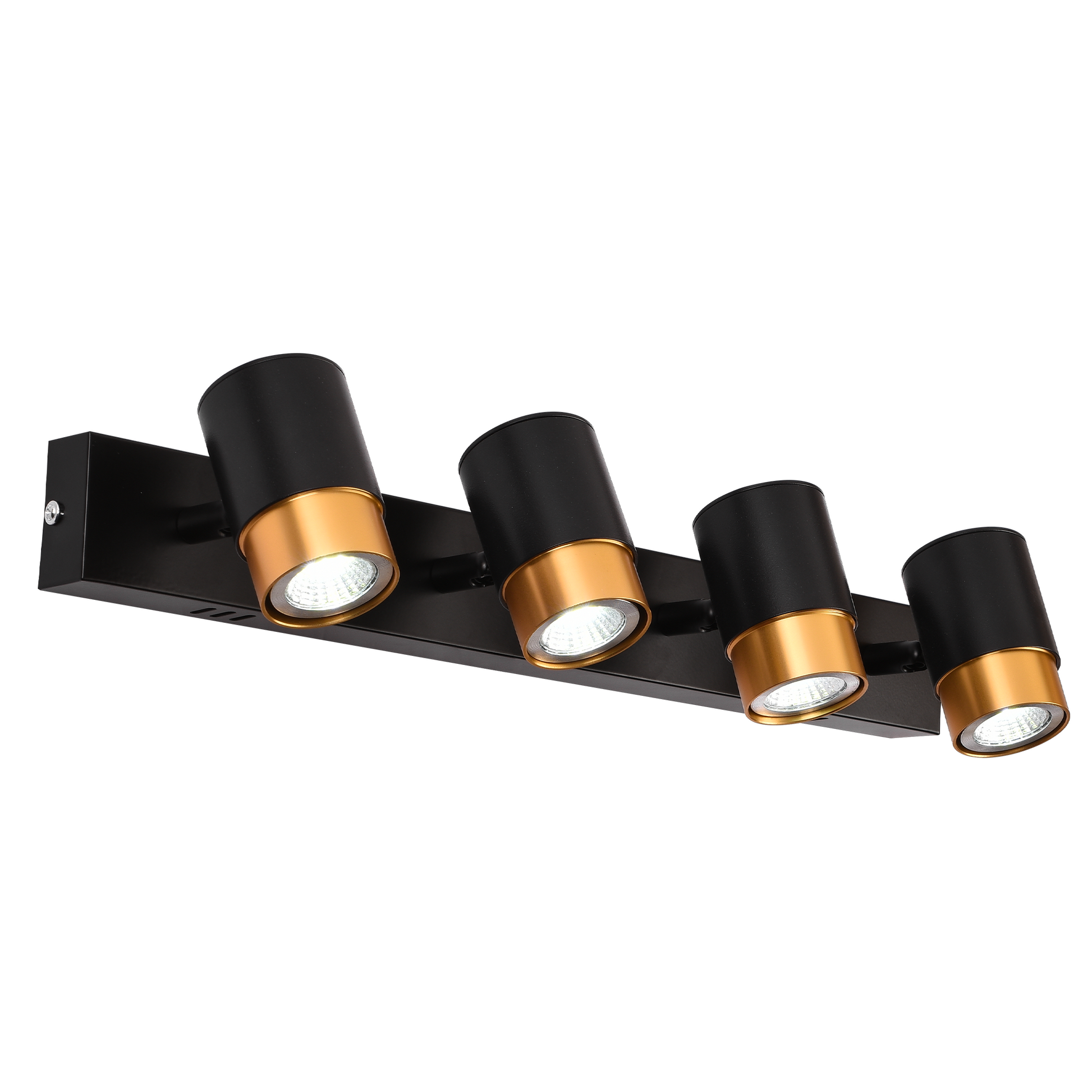 LED Projector with 4xGU10 Spotlights, Gold, Metal and Acrylic Modern Bulb Chandeliers Default Title Alessandro Design