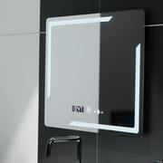 Rectangular LED mirror, 80x60cm, Rayonnement MotionGlow Marcello, Demister System, Clock & Thermometer, Dimable Mirrors Marcello Default Title Alessandro Design