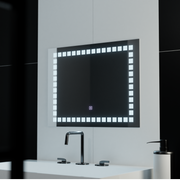 Rectangular LED mirror, 80x60cm, Grid Light Basic Touch Mirrors Korman C Default Title Alessandro Design