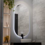 Oval LED mirror, 50x100cm, Velara Touch, Demister System, Dimmable