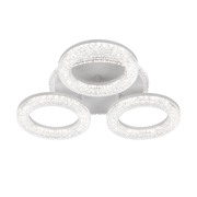 FREJA LED Chandelier with Remote Control, 50W, 3000K/4000K/6000K, Dimmable, White, Crystals, 3 Circles LED Chandeliers with Remote Control Default Title Alessandro Design
