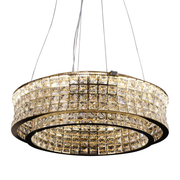 Lustra LED cu Telecomanda,LLC160/500GD, Cristal si Metal, 54W, Dimabila, Inaltime Reglabila, Lumina Rece/Calda/Neutra, Iluminat Luxos Lustre LED cu Telecomanda Default Title Alessandro Design