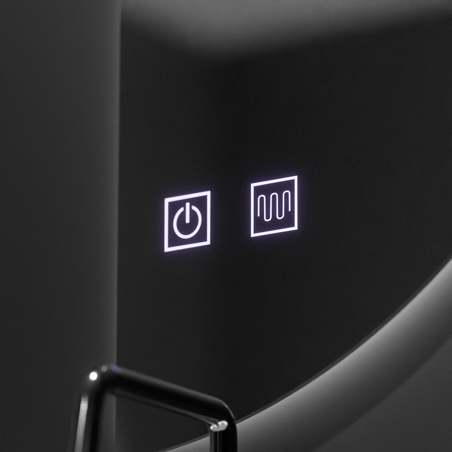 Oglinda LED Semiluna FELHOLD, 160x80cm, Sistem Touch, Lumina Rece 6000K, Dimabila