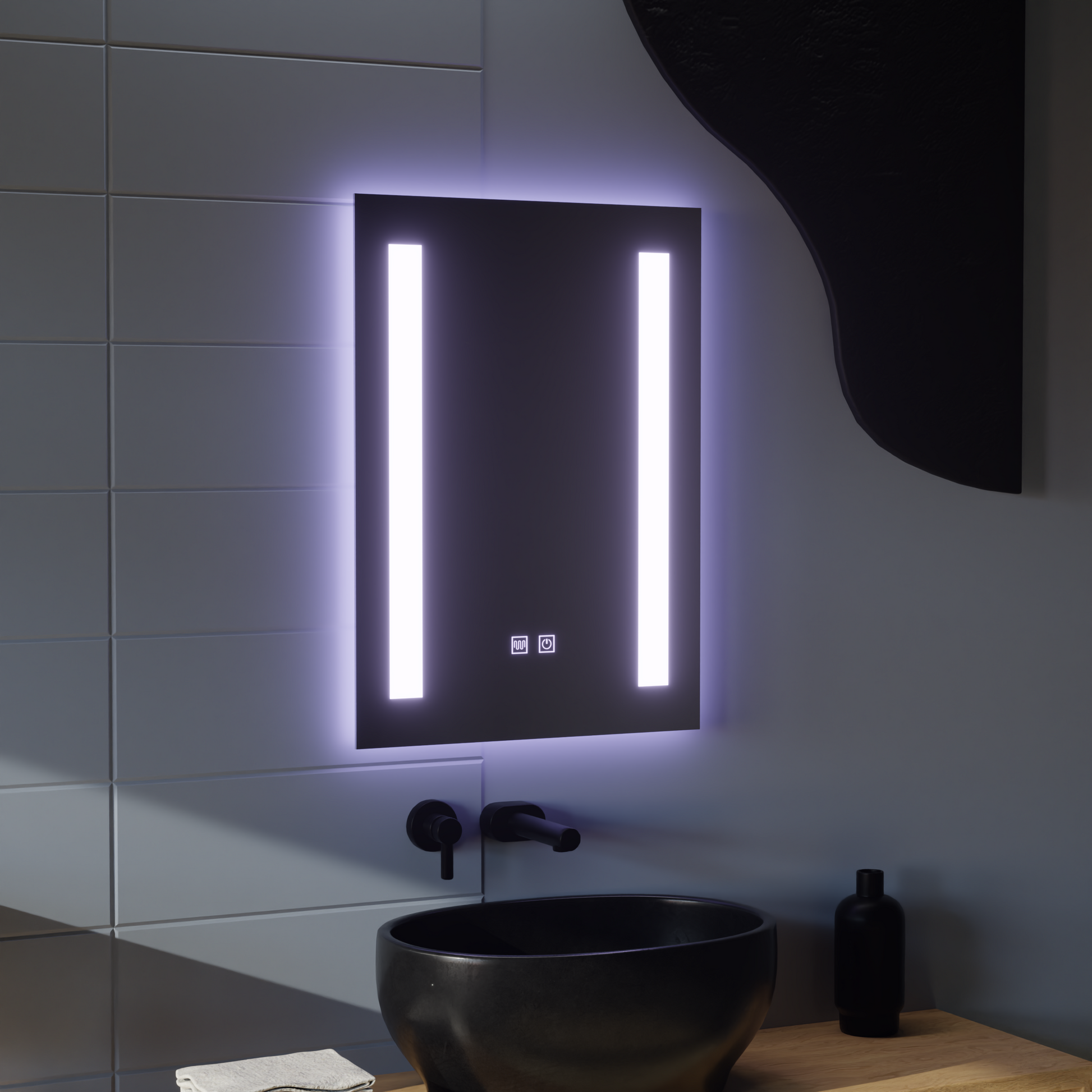 Oglinda LED Rectangulara, 50x70cm, C206S/50X70 Touch, Sistem Dezaburire, Dimabila Oglinzi Korman C Default Title Alessandro Design